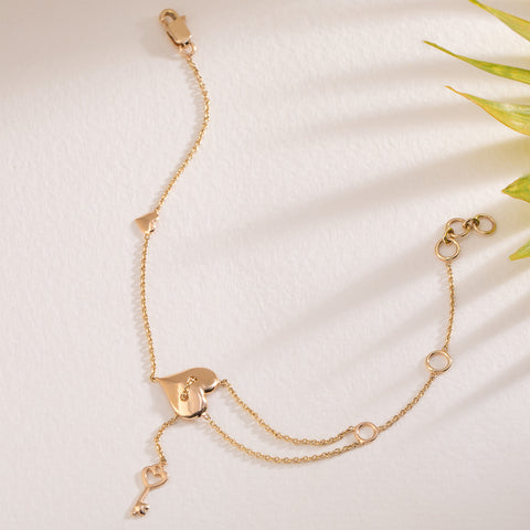 Admire Love Lock Gold Bracelet