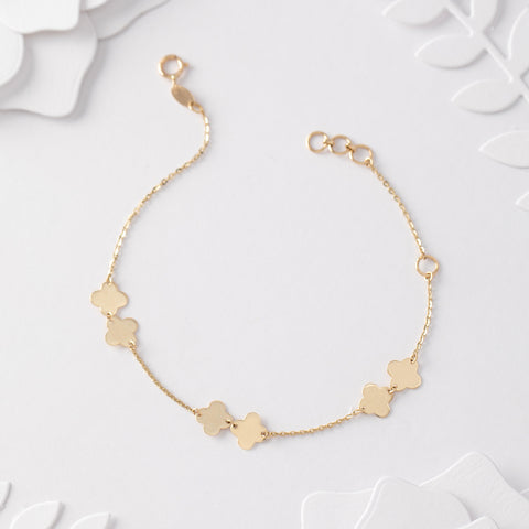 Duo Clover Gold Bracelet