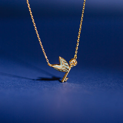 Winged Key Necklace
