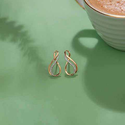 Twin Infinity Diamond Drop Earrings