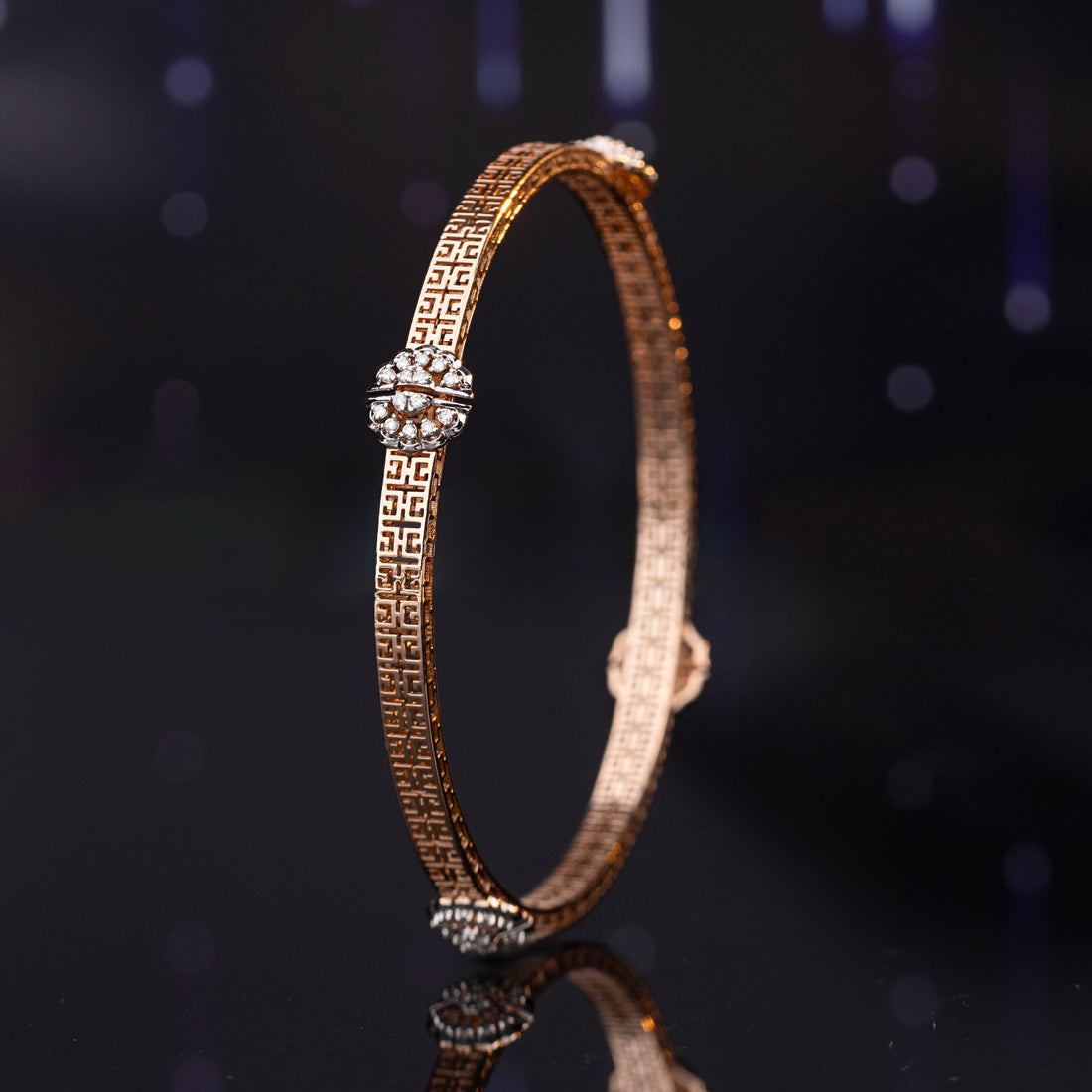 Stardust Mesh Diamond Bangle