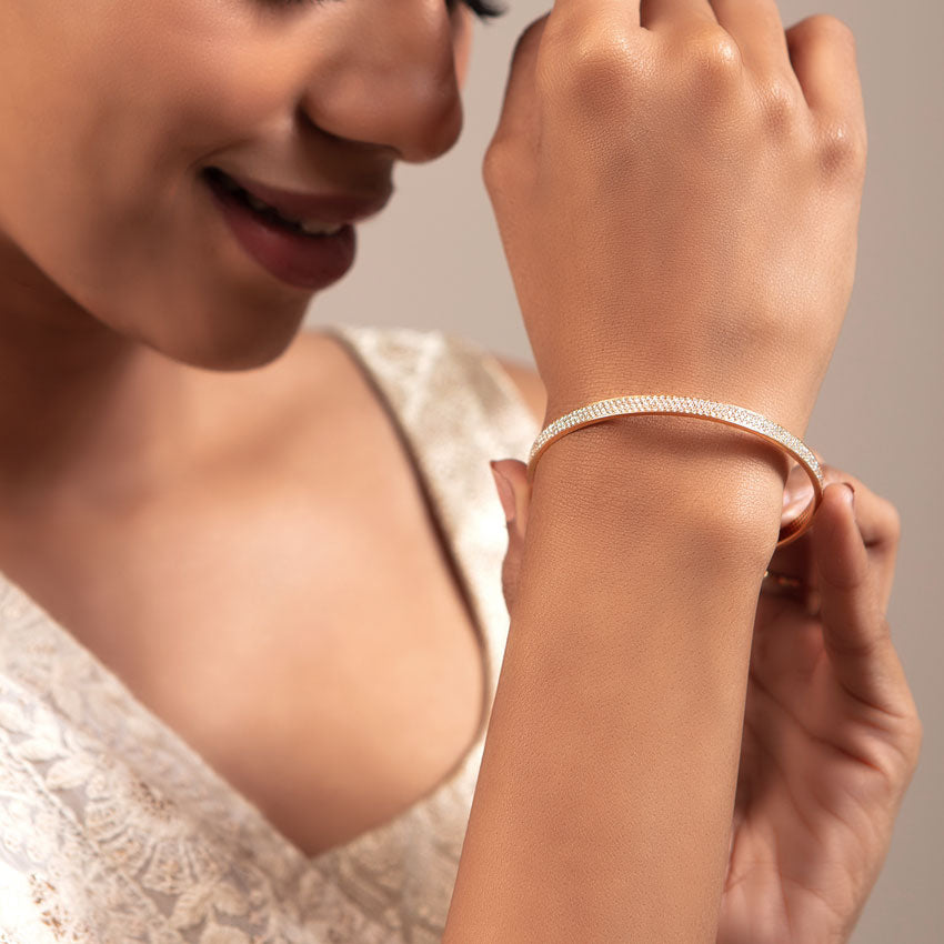 Classic Sparkling Diamond Bangle