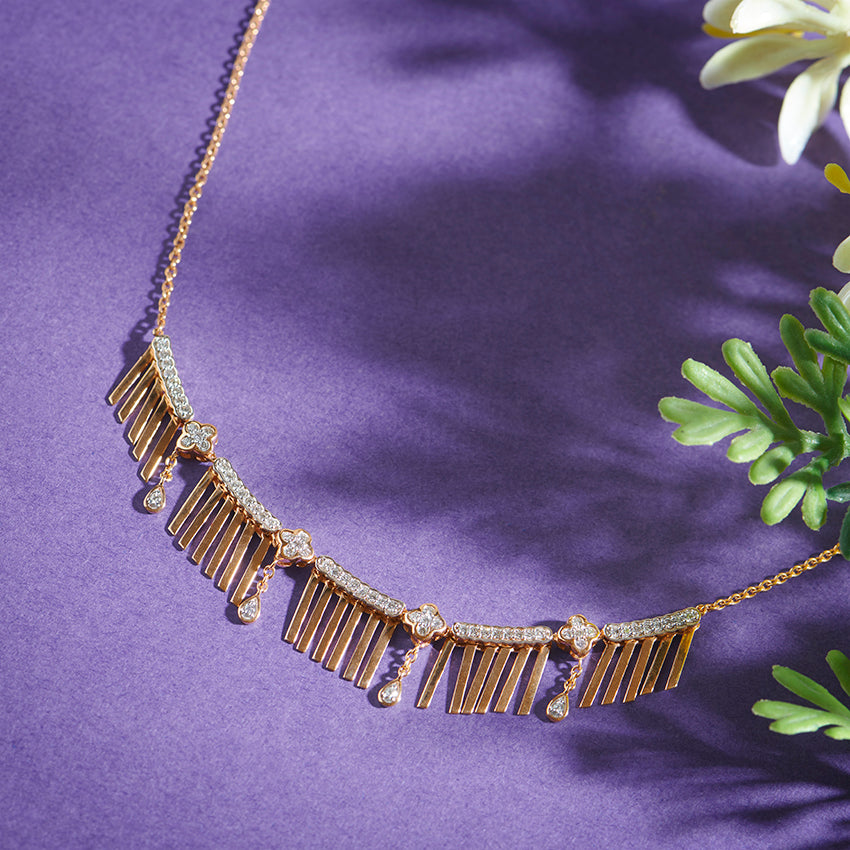 Linea Fringe Diamond Necklace