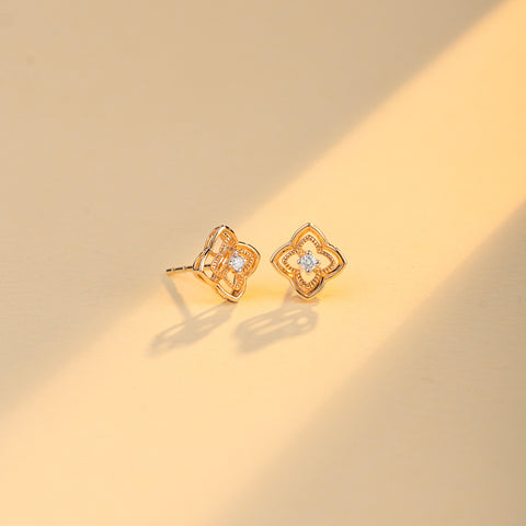 Petite Vine Diamond Stud Earrings