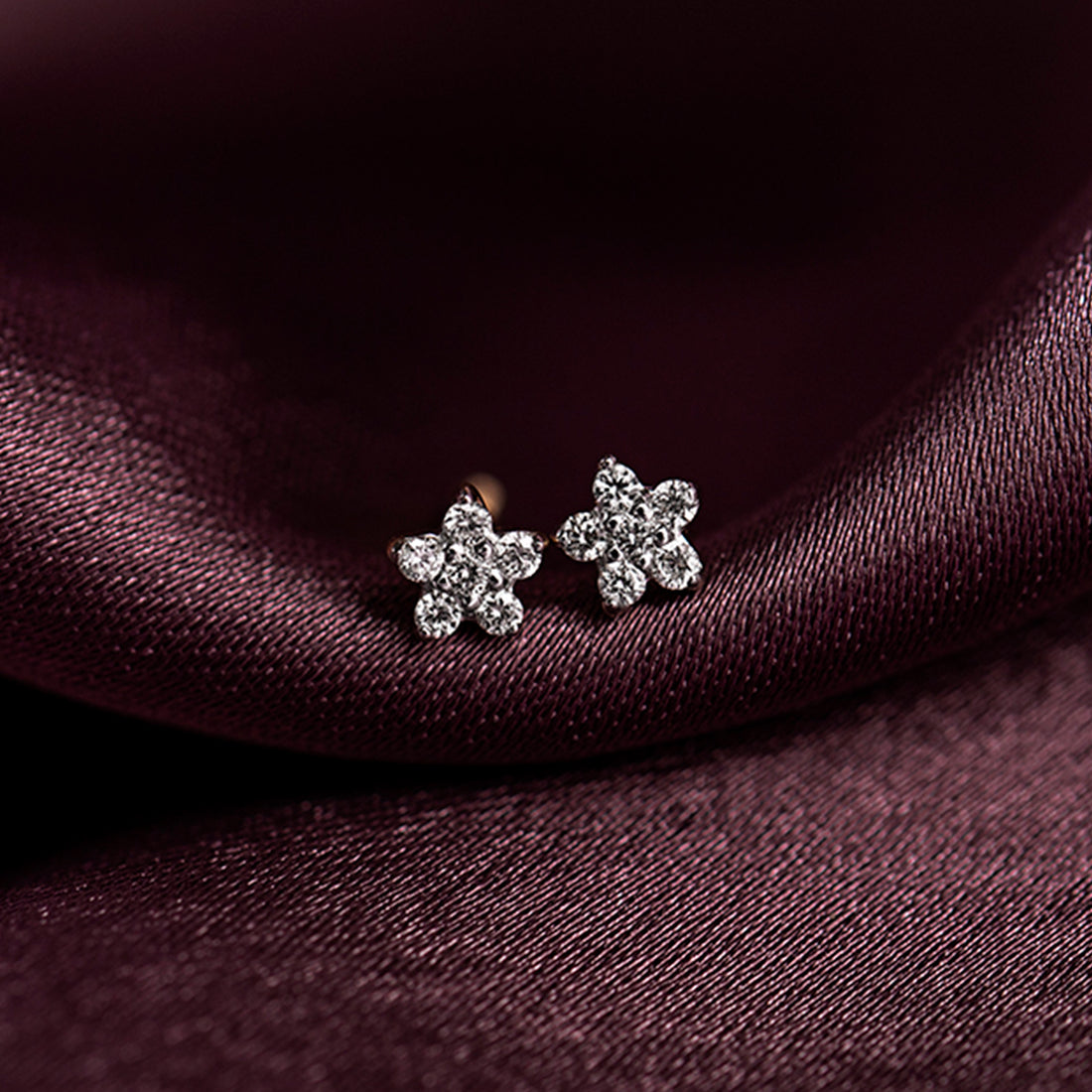 Tiny Bloom Kids' Diamond Earrings