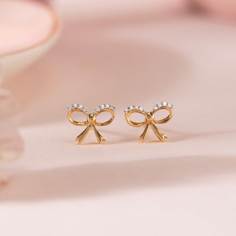 Jessy Bow Kids' Diamond Earrings