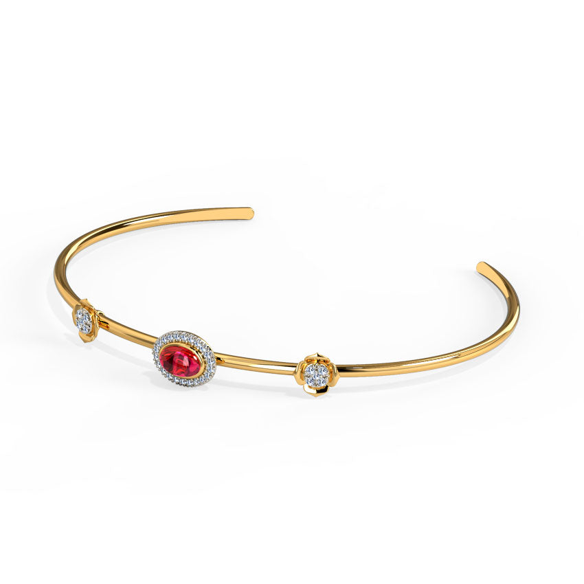 Glittering Scarlet Gemstone Bracelet