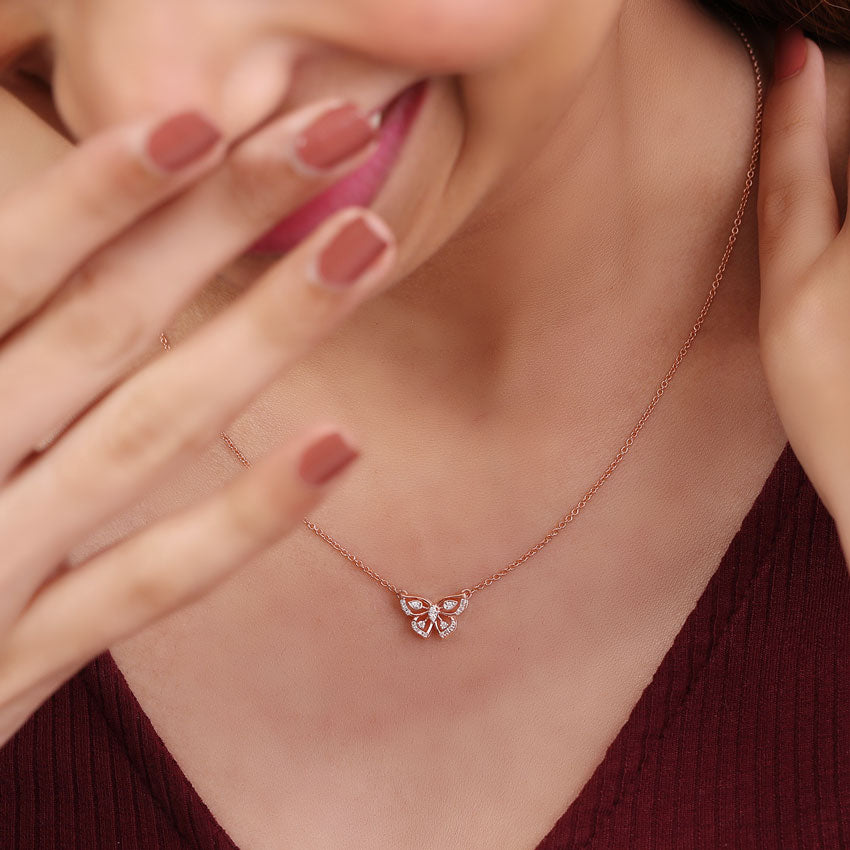 Fluttering Papillon Diamond Necklace