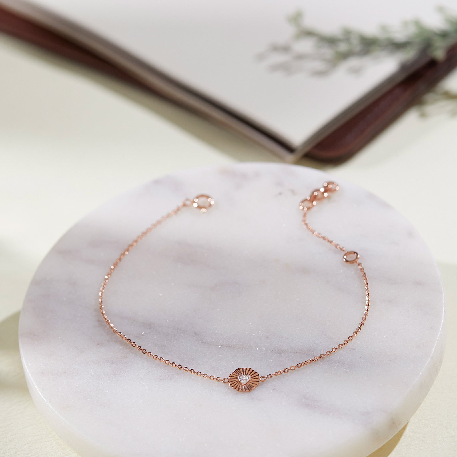 Starburst Heart Diamond Bracelet