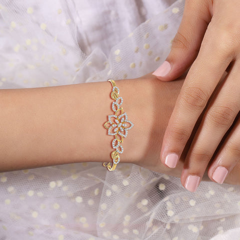 Dazzling Lily Diamond Bracelet