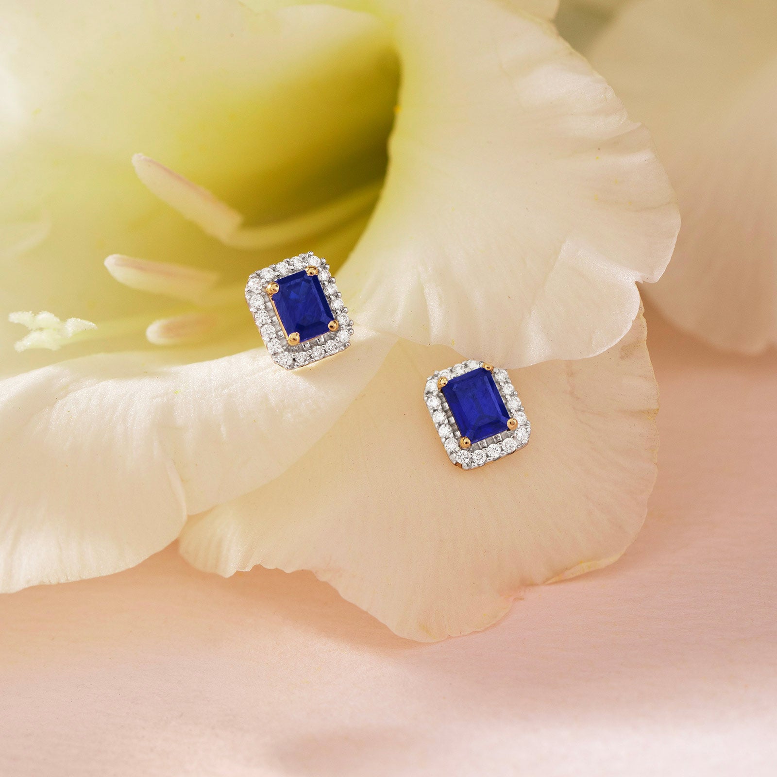 Gleaming Quad Gemstone Stud Earrings