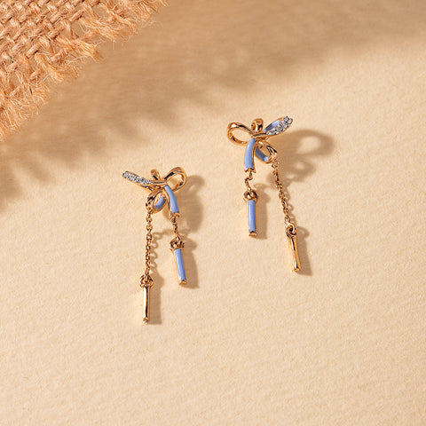 Tassel Dazzle Diamond Drop Earrings