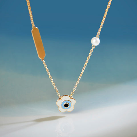 Evil Eye Personalised Gemstone Necklace