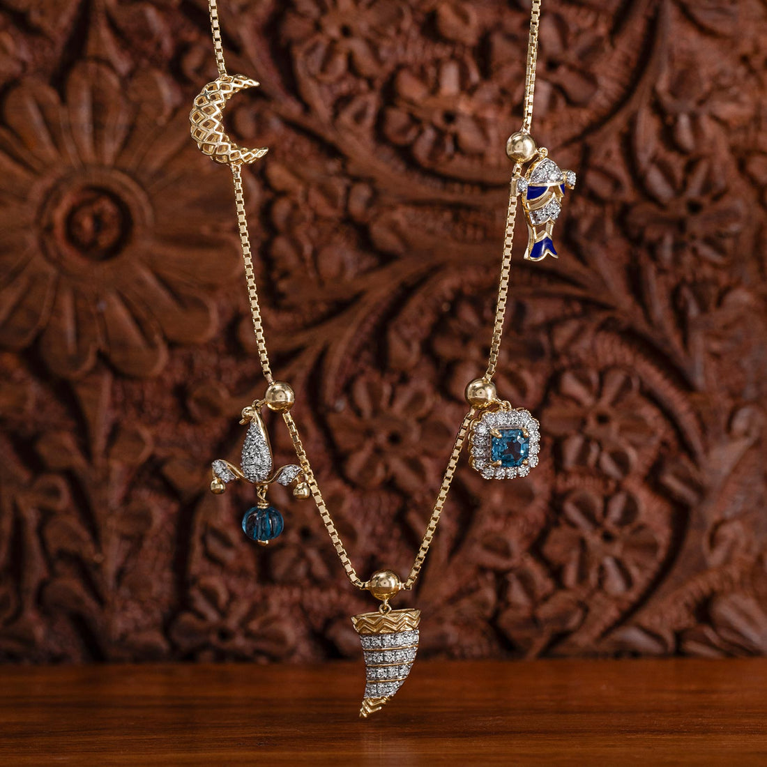 Maharani Amulets Gemstone Necklace