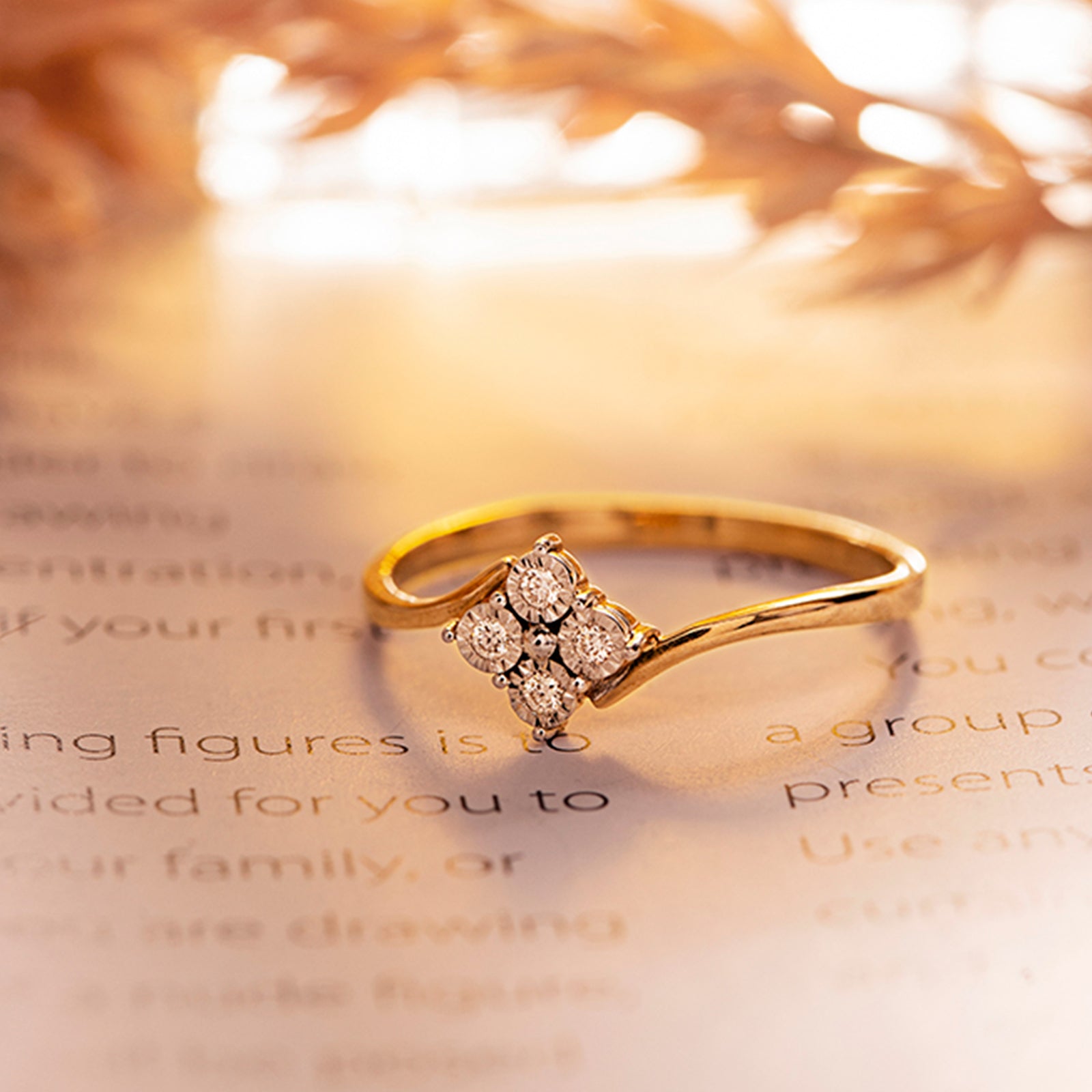 Quad Miracle Plate Diamond Ring