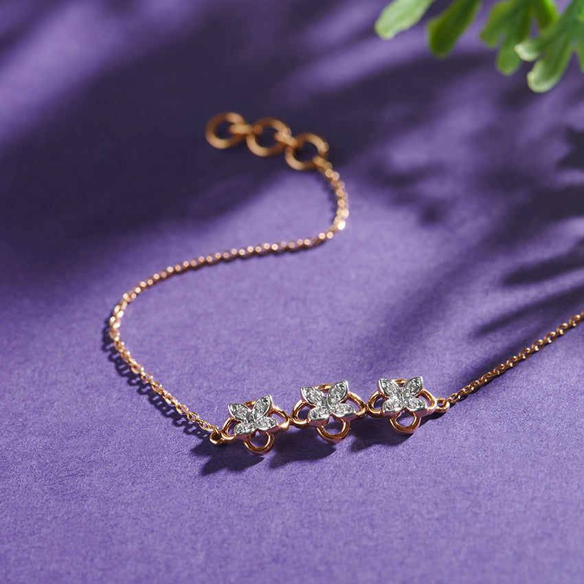 Alisha Quad Diamond Chain Bracelet