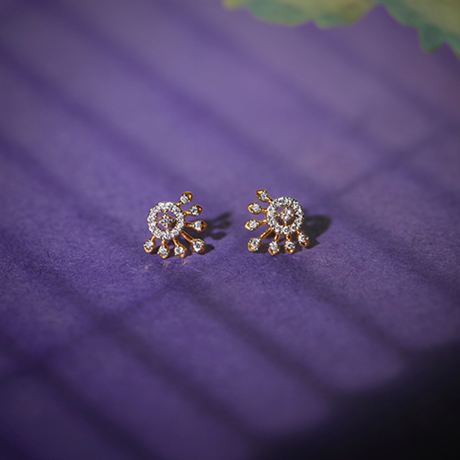 Starburst Diamond Stud Earrings