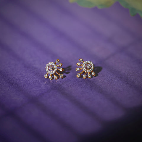 Starburst Diamond Stud Earrings