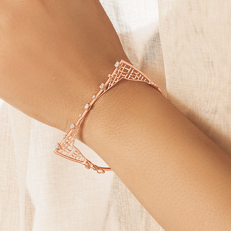Dazzling Knit Diamond Bangle