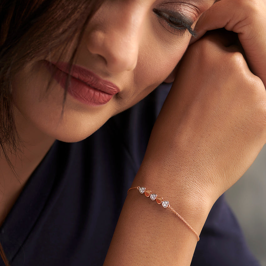 Fluttering Hearts Diamond Bracelet