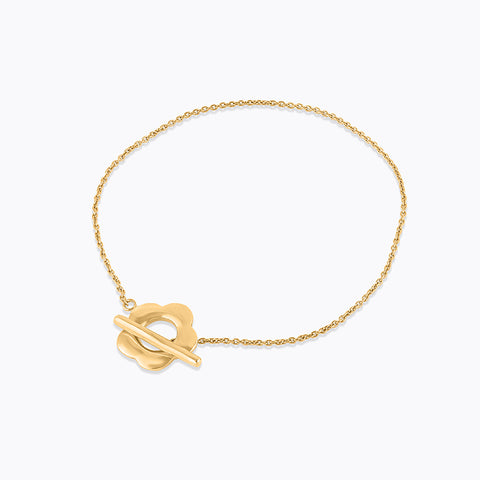 Florid Gold Toggle Bracelet