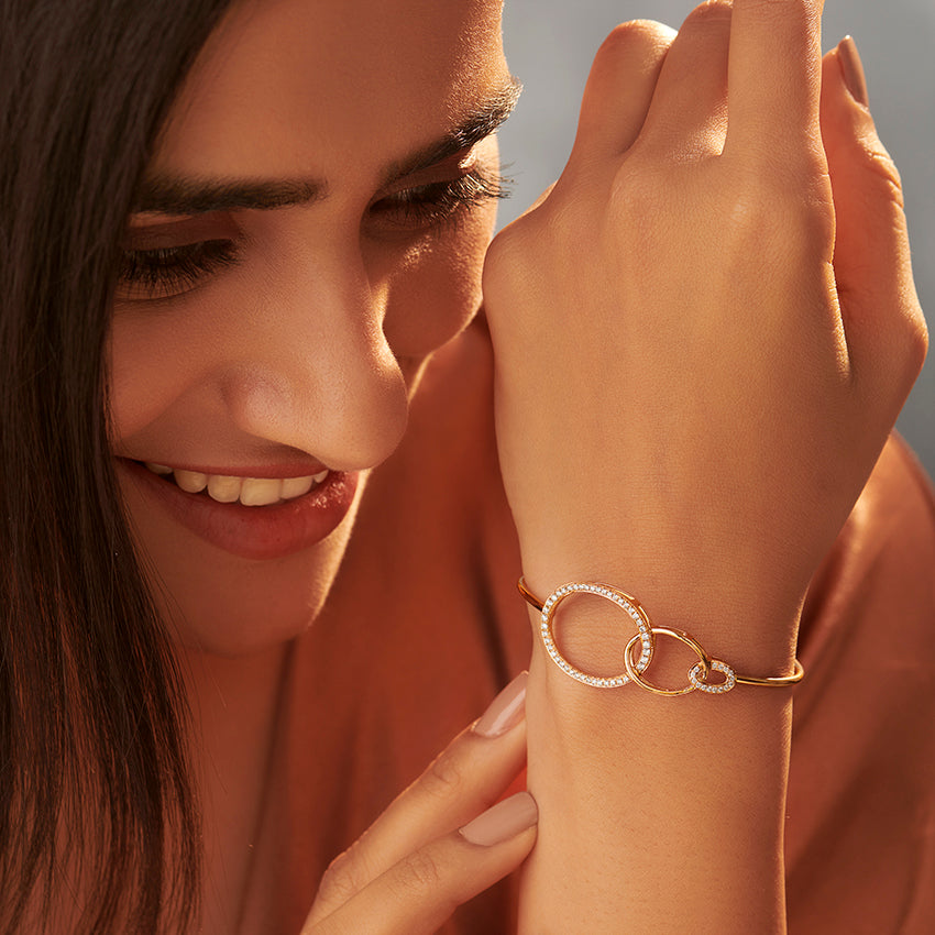 Twinkling Twine Diamond Tube Bracelet