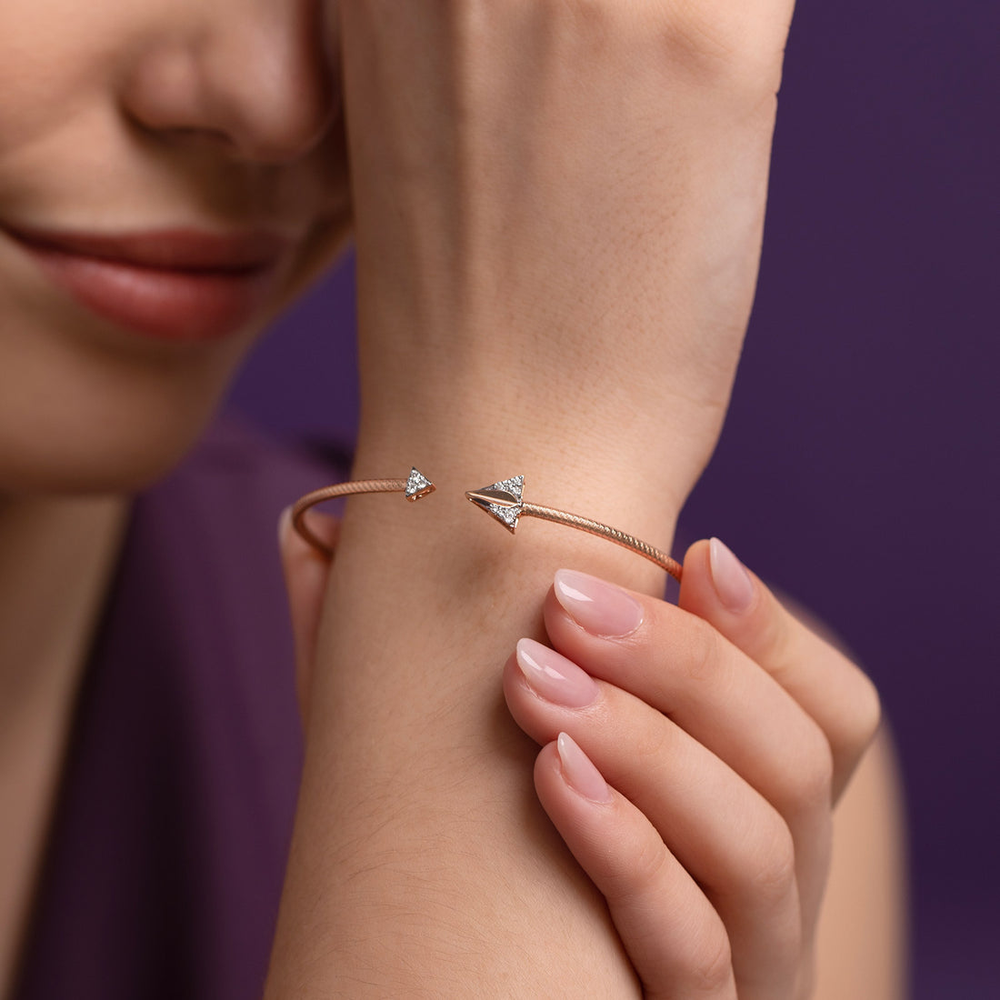 Eva Diamond Tube Bracelet