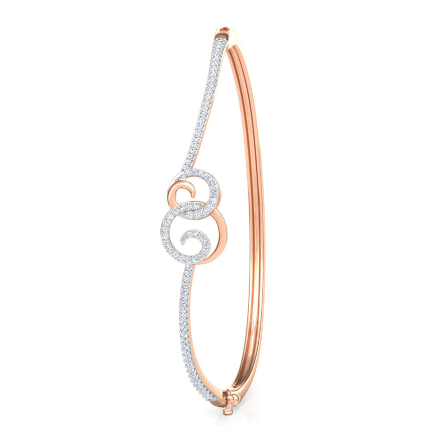 Sparkling Scroll Diamond Bracelet