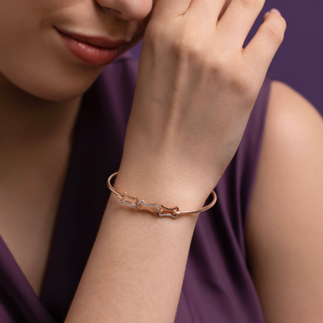 Aria Diamond Tube Bracelet