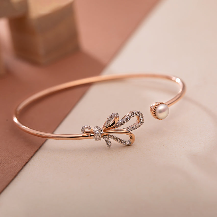 Ribbon Knot Pearl Bracelet