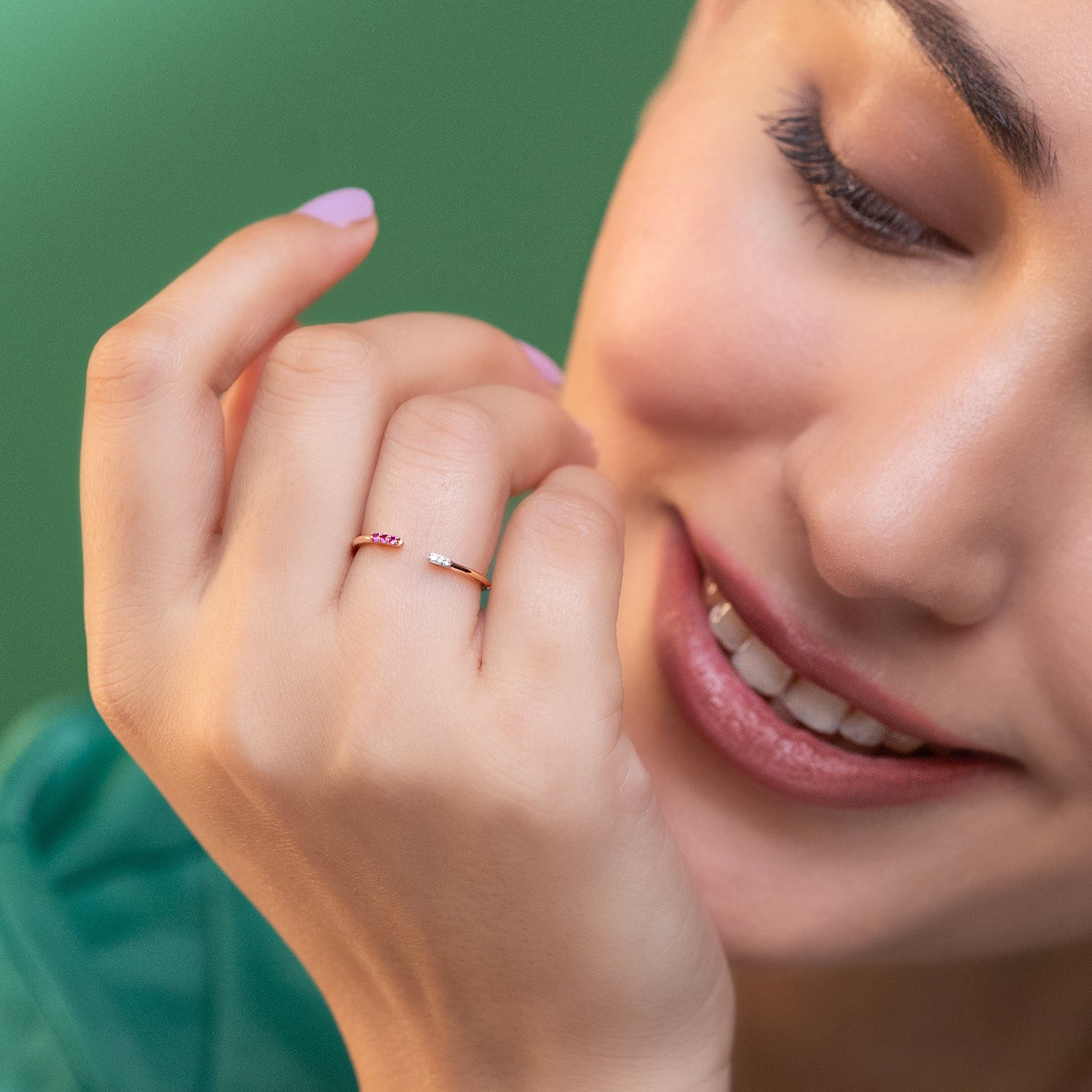 Twin Quad Gemstone Ring