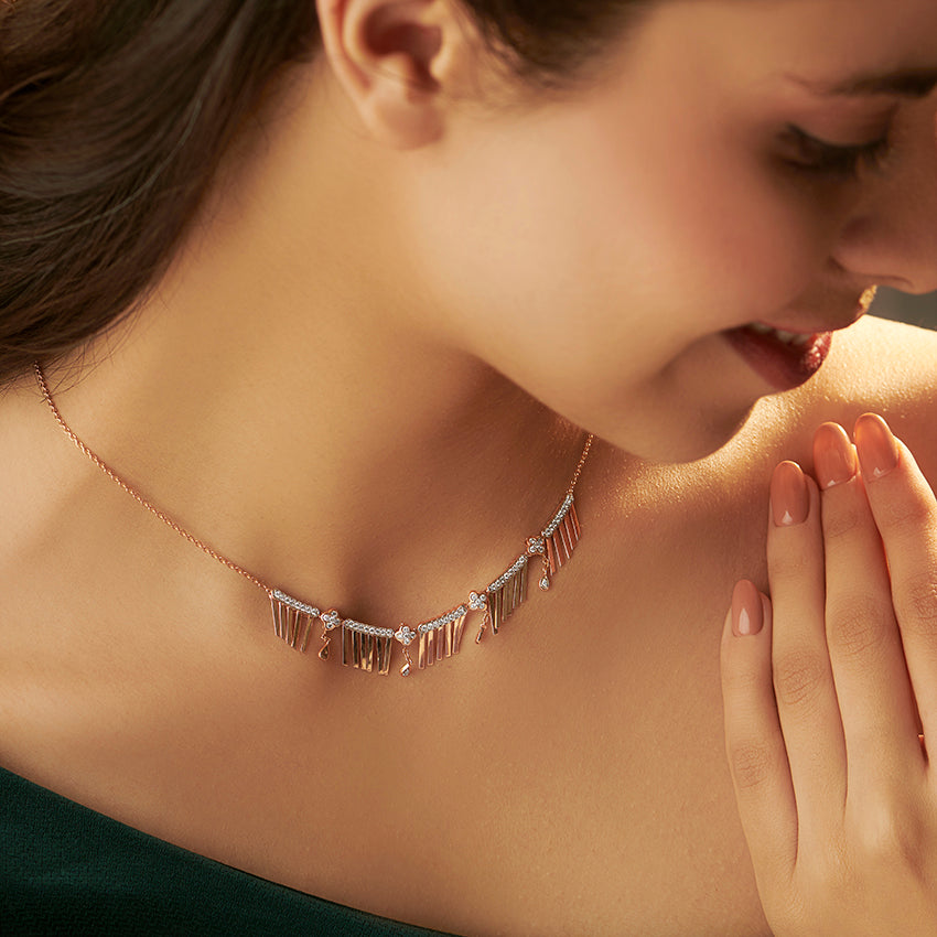Linea Fringe Diamond Necklace