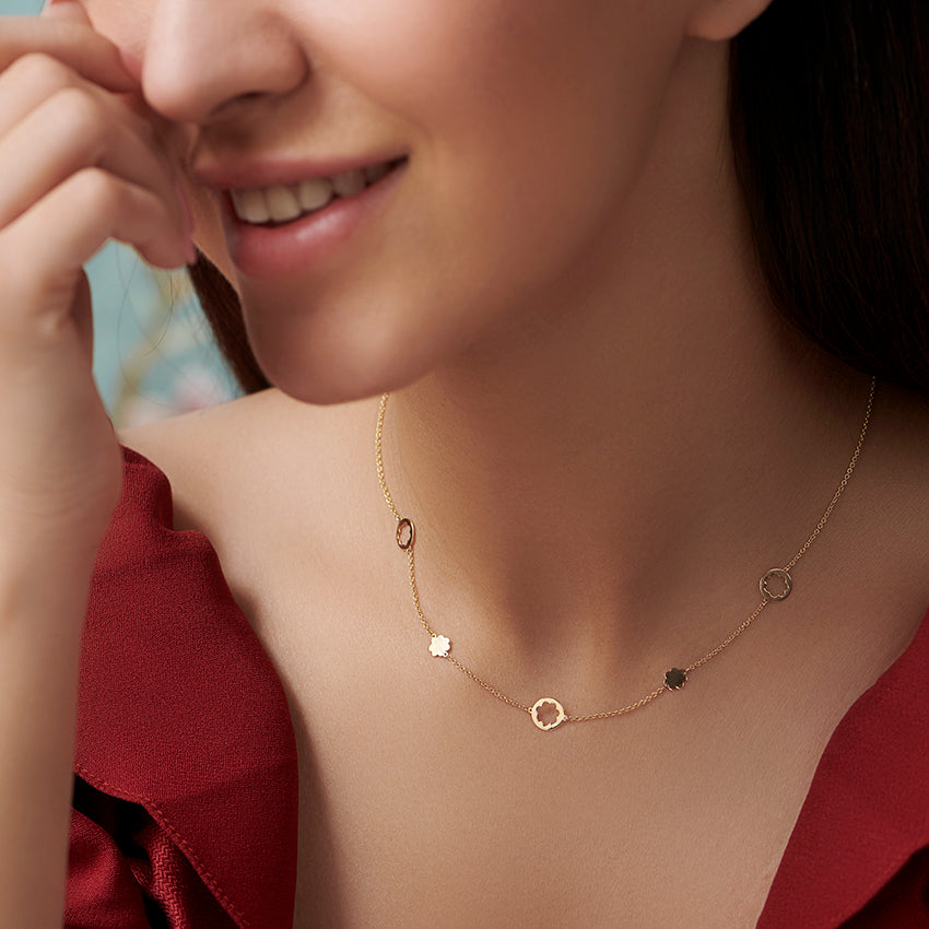 Blooming Multiwear Gold Necklace