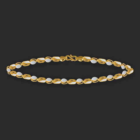 Irune Leaf 22KT Gold Bracelet