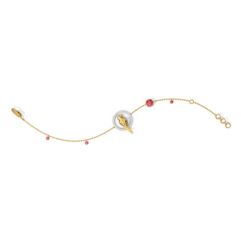 Delightful Parrot Gemstone Bracelet
