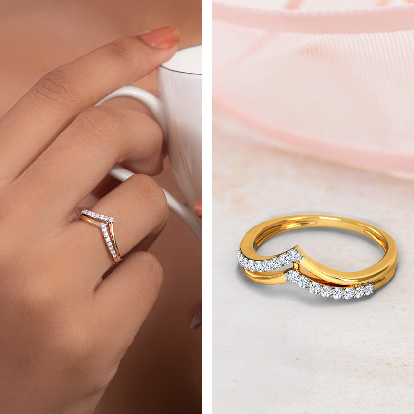 Classic Duo V Diamond Ring