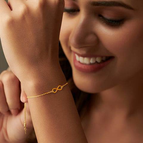 Infinity Love Adjustable Gold Bracelet