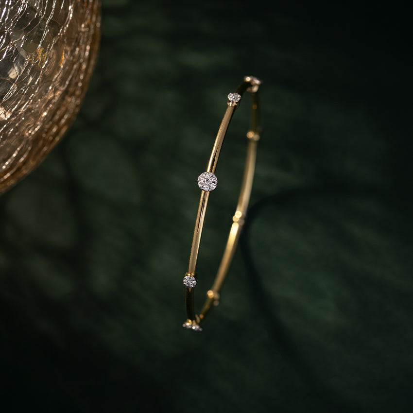 Sparkling Orb Diamond Bangle