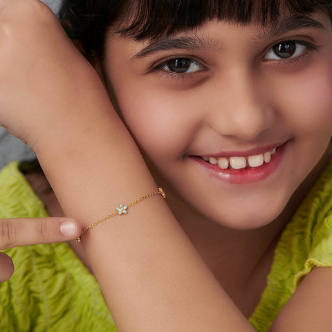 Blossom Cluster Kids' Gold Bracelet