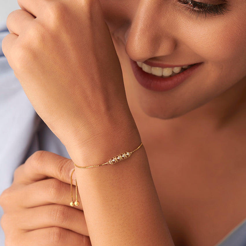Sleek Diamond Adjustable Bracelet