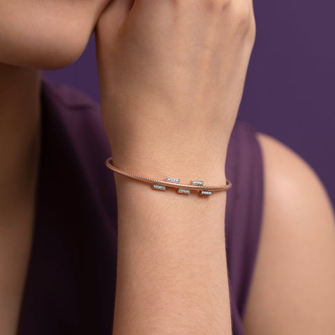 Alexa Diamond Tube Bracelet