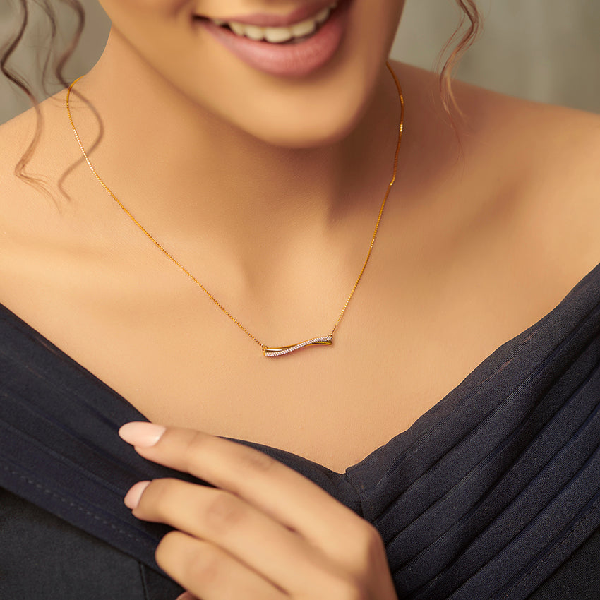 Amias Bar Diamond Necklace