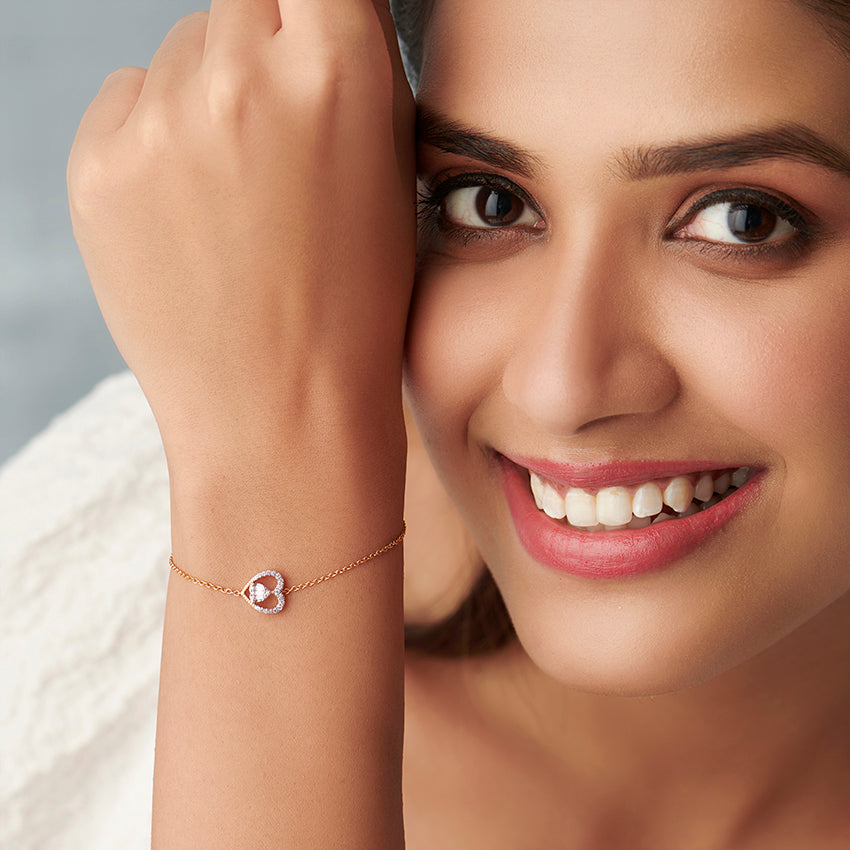 Selona Heart Diamond Bracelet