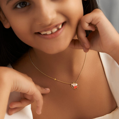 Peppa Fairy Kids' Gold Necklace
