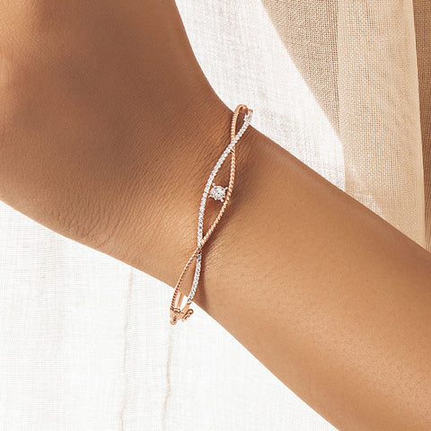 Swirling Stardust Diamond Bracelet