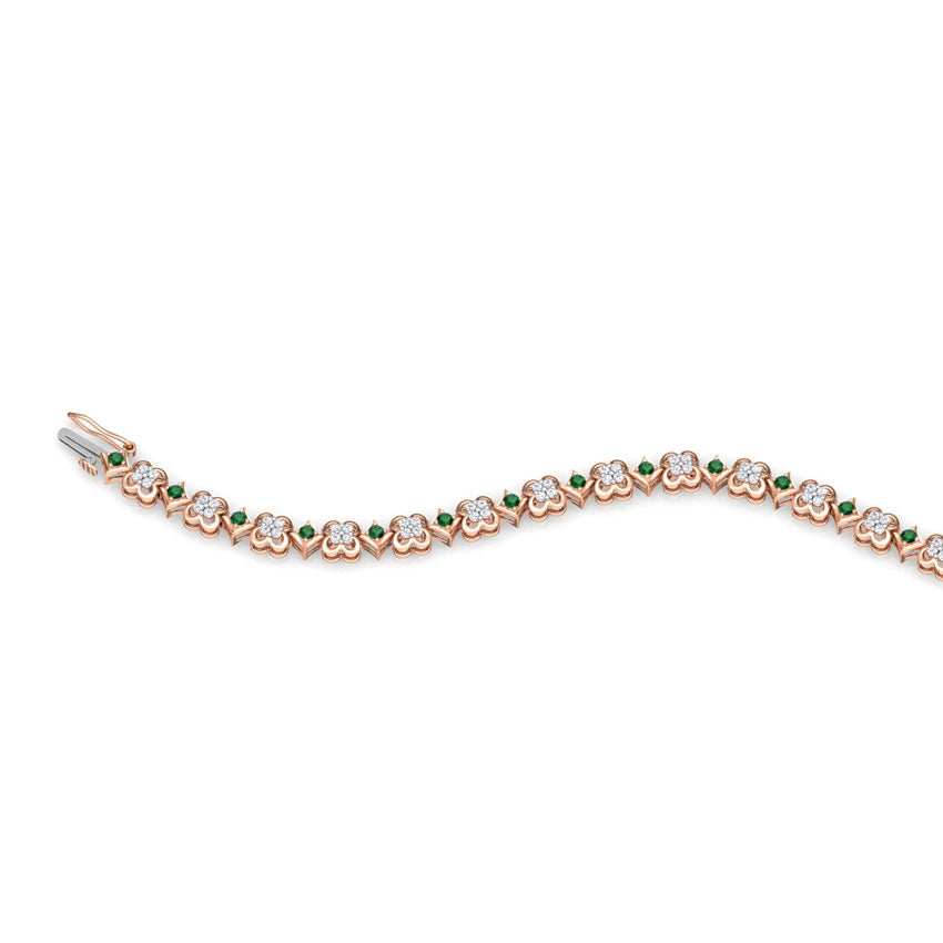 Radiant Floret Diamond Tennis Bracelet