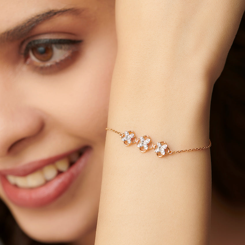 Alisha Quad Diamond Chain Bracelet