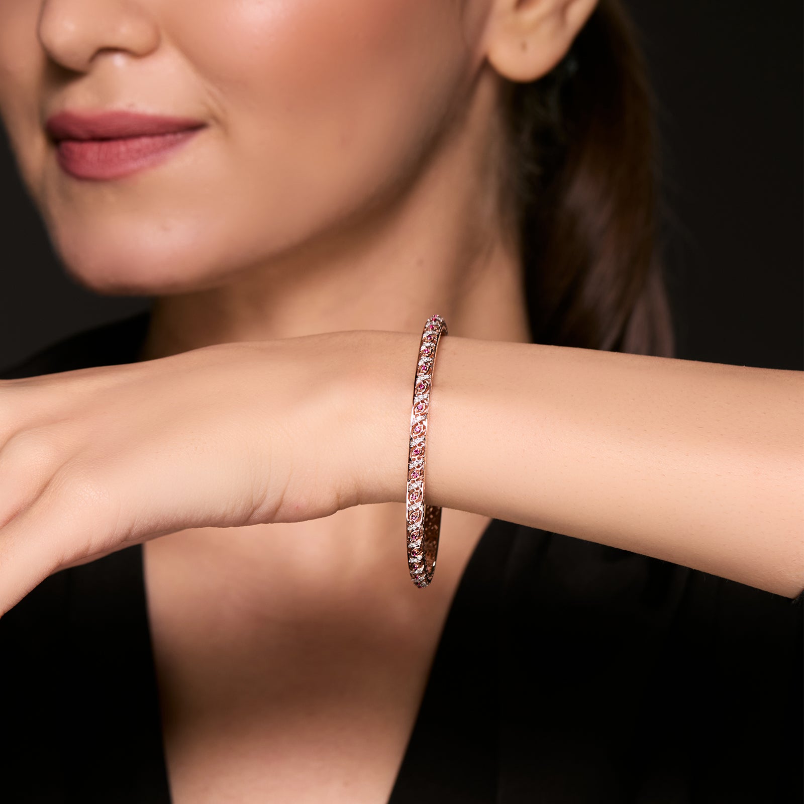 Radiant Trellis Diamond Bangle