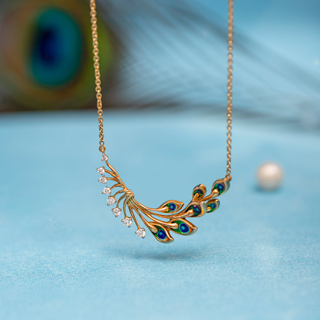 Royalty Peacock Diamond Necklace