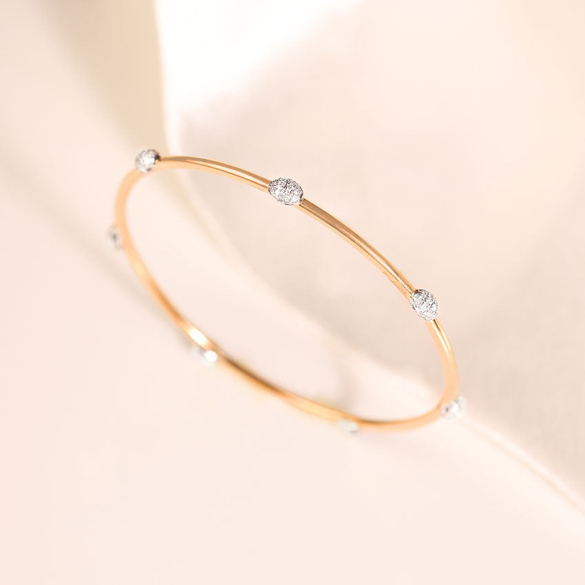 Glittering Florid Diamond Bangle